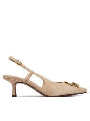 Coccinelle Czółenka C-Me E4 SB2 21 01 01 Beżowy. Brązowe czółenka damskie Coccinelle, bez wzorów, ze skóry, bez obcasa, bez zapięcia. Za 899.99 zł.