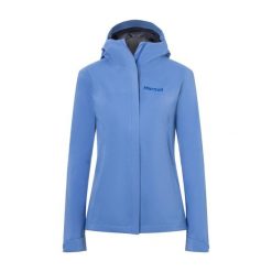 Kurtka turystyczna przeciwdeszczowa damska Marmot PreCip Eco. Niebieskie kurtki sportowe damskie Marmot, xs, bez wzorów, bez ramiączek, bez kaptura, trekkingowe. Za 399.99 zł.