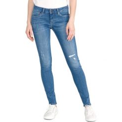 Pepe Jeans Pixie Dżinsy Niebieski. Niebieskie jeansy damskie Pepe Jeans, bez wzorów, z bawełny. Za 418.95 zł.