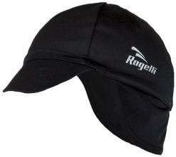 Czapka pod kask softshell Rogelli PROTTETIVO. Czarne czapki damskie Rogelli, na zimę, bez wzorów, z materiału. Za 91.25 zł.