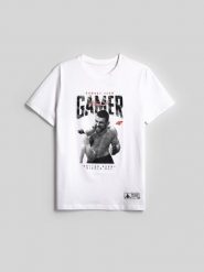 4F T-shirt regular z nadrukiem męski 4F | Mateusz Gamrot - biały M. Białe koszulki sportowe męskie 4F, l, z aplikacjami, z bawełny, bez kołnierzyka, bez ramiączek. Za 129.99 zł.