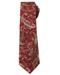 Oryginalny Krawat Męski- 6 cm - Alties, Wzór Paisley. Czerwone krawaty i muchy Alties, bez wzorów, z tkaniny, eleganckie. Za 49.00 zł.