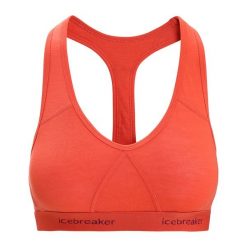 Biustonosz termoaktywny icebreaker Sprite Racerback. Czerwone bielizna sportowa damska Icebreaker, xs, bez wzorów. Za 139.99 zł.
