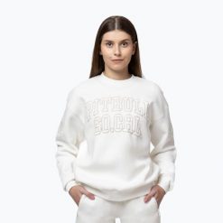 Bluza damska Pitbull Crewneck Fiora. Białe bluzy damskie PITBULL, l, bez wzorów, z bawełny, eleganckie, bez ramiączek, bez kaptura. Za 169.99 zł.
