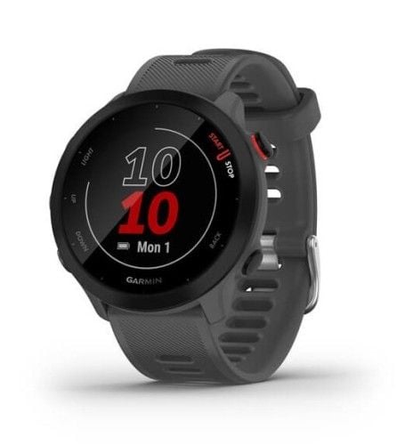 Zegarek sportowy Garmin Forerunner 55 Szary (010-02562-13). Szare zegarki sportowe Garmin, bez wzorów. Za 841.99 zł.