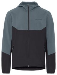 Kurtka softshellowa M Moab Jacket IV. Szare kurtki męskie Vaude, m, bez wzorów, z materiału, z kapturem, rowerowe. Za 543.45 zł.