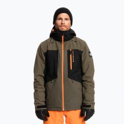 Kurtka snowboardowa męska Quiksilver Dawson. Brązowe kurtki sportowe męskie Quiksilver, na zimę, m, bez wzorów, bez kaptura, narciarskie. W wyprzedaży za 745.00 zł.