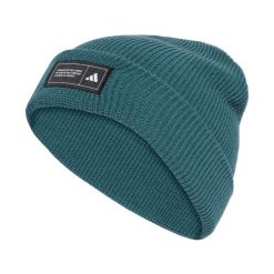 Czapka adidas Essentials Cuffed — 100% akryl, unisex M/L. Zielone czapki damskie Adidas, bez wzorów, klasyczne. Za 77.99 zł.