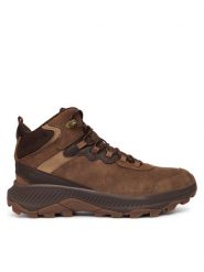 Merrell Trekkingi Speed Strike 2 Mid Wp J038073 Brązowy. Brązowe botki męskie Merrell, bez wzorów, z nubiku, bez obcasa, bez zapięcia. Za 439.99 zł.