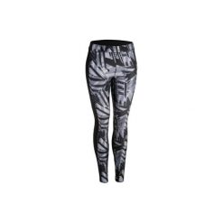 Legginsy fitness kardio damskie 120 szare. Szare legginsy damskie DOMYOS, bez wzorów, z elastanu. Za 59.99 zł.