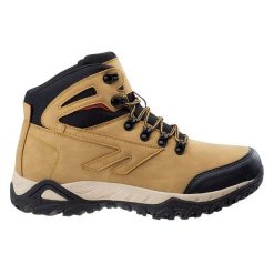 Buty trekkingowe męskie Hi-Tec Medin MID - brązowe, Rozmiar buta 41. Brązowe trekkingi męskie Hi-tec, z gumy, bez zapięcia. Za 149.99 zł.