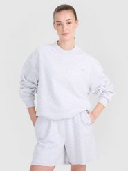 4F Bluza dresowa nierozpinana bez kaptura uniseks - szara M. Szare bluzy damskie 4F, m, bez wzorów, z bawełny, klasyczne, bez ramiączek, bez kaptura. W wyprzedaży za 69.99 zł.