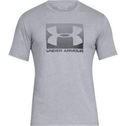 Koszulka sportowa męska Under Armour Boxed Sportstyle. Czarne koszulki sportowe męskie Under Armour, m, bez wzorów, bez ramiączek, na fitness i siłownię. Za 108.60 zł.