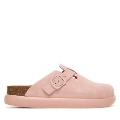 Klapki Scholl. Czerwone klapki damskie Scholl, bez wzorów, bez obcasa, bez zapięcia. Za 463.99 zł.