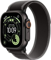 Smartwatch Apple Watch Ultra 3 GPS + Cellular 49mm Black Titanium / Trail Loop M/L Czarny (MF1H4QC/A). Czarne zegarki smartwatch Apple, bez wzorów. Za 4,437.14 zł.