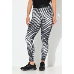 Damskie Legginsy sportowe kropki szybkoschnące elastyczny pas. Czarne legginsy sportowe damskie Ulla Popken, plus size, bez wzorów, z elastanu. Za 199.99 zł.