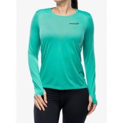 Bluza szybkoschnąca damska Inov-8 Performance Long Sleeve. Zielone bluzy damskie Inov-8, bez wzorów, bez ramiączek, bez kaptura. Za 151.99 zł.