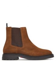 Tommy Hilfiger Sztyblety Corporate Casual Suede Chelsea FM0FM05952 Brązowy. Brązowe botki męskie Tommy Hilfiger, bez wzorów, ze skóry, casualowe, bez obcasa, bez zapięcia. Za 649.99 zł.