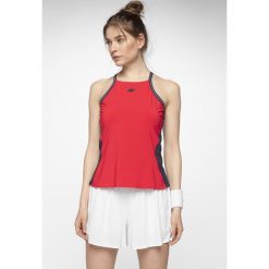Top damski do tenisa TSDF401 - granat. Topy damskie 4F, m, bez wzorów, bez kołnierzyka, bez ramiączek. W wyprzedaży za 39.99 zł.