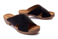 INBLU BL-03 014 czarny, klapki damskie. Czarne klapki damskie Inblu, na lato, bez wzorów, bez obcasa, bez zapięcia. Za 94.99 zł.