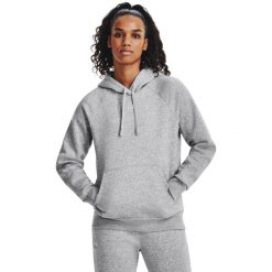 Bluza damska Under Armour Rival Fleece Hoodie. Szare bluzy damskie Under Armour, xs, bez wzorów, sportowe, bez ramiączek, bez kaptura. Za 144.99 zł.