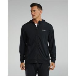 Bluza męska TYR M TYR FLZIP HOODI. Czarne bluzy męskie TYR, m, bez wzorów, bez ramiączek, bez kaptura. Za 500.00 zł.