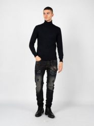 Xagon Man Sweter "Turtleneck" | A22081&ELV18 | Mężczyzna | Granatowy. Niebieskie swetry męskie Xagon, m, bez wzorów, z dzianiny, bez kołnierzyka, bez ramiączek. W wyprzedaży za 189.00 zł.