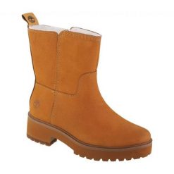 Buty Timberland Carnaby Cool Wrmpullon Wr TB1A5VR8231 żółte. Żółte botki damskie na zimę, bez wzorów, z gumy, bez obcasa, bez zapięcia. Za 911.91 zł.