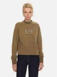 Gaudi Bluza 421BD64004 Khaki Regular Fit. Brązowe bluzy damskie Gaudi, m, bez wzorów, z syntetyku, bez ramiączek, bez kaptura. Za 309.99 zł.