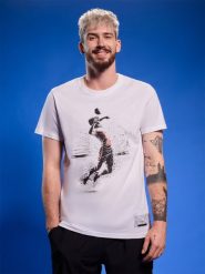 4F T-shirt regular z nadrukiem siatkarskim męski - biały XXL. Białe koszulki sportowe męskie 4F, l, bez wzorów, z bawełny, bez ramiączek, do siatkówki. Za 69.99 zł.