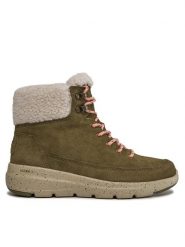 Skechers Trapery Glacial Ultra Woodsy 144175/OLV Zielony. Brązowe botki damskie Skechers, ze skóry, bez zapięcia. Za 349.99 zł.