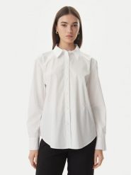 Calvin Klein Koszula LV044F136G Biały Regular Fit. Białe koszule damskie Calvin Klein, m, bez wzorów, z bawełny, bez kołnierzyka, bez ramiączek. Za 449.99 zł.