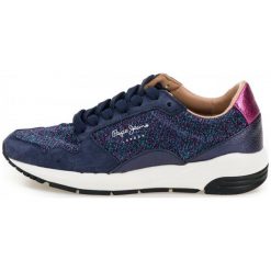 Pepe Jeans tenisówki damskie Foster Studio 37 ciemny niebieski. Niebieskie trampki i tenisówki damskie Pepe Jeans, bez wzorów, z jeansu, bez zapięcia. W wyprzedaży za 310.00 zł.