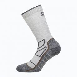 Skarpety Jack Wolfskin Vojo Sock Cl C. Szare skarpetki damskie Jack Wolfskin, bez wzorów, z elastanu. Za 69.99 zł.