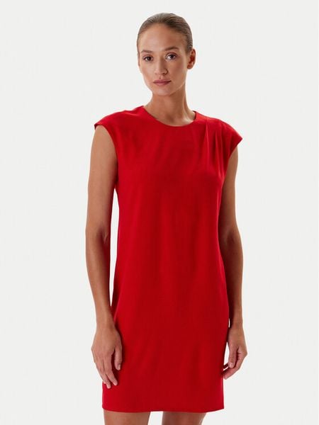 Tatuum Sukienka codzienna Zimona T2508.205 Czerwony Relaxed Fit. Czerwone sukienki damskie Tatuum, na co dzień, bez wzorów, z syntetyku, bez kołnierzyka, bez ramiączek, proste. Za 259.99 zł.
