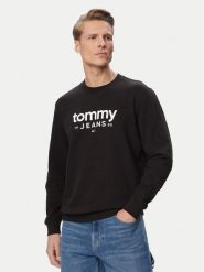 Tommy Jeans Bluza Graphic DM0DM23392 Czarny Regular Fit. Czarne bluzy męskie Tommy Jeans, m, bez wzorów, z bawełny, bez ramiączek, bez kaptura. Za 329.99 zł.