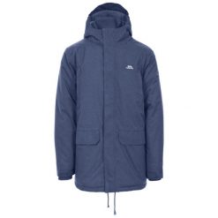 Kurtka Męska Glover Wodoodporna. Niebieskie kurtki męskie Trespass, l, bez wzorów, z materiału, wakacyjne, z kapturem. Za 417.99 zł.