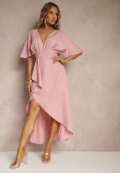 Różowa Asymetryczna Sukienka Koktajlowa Vices Ozdobiona Falbanką Nelioraia. Czerwone sukienki damskie Renee, na imprezę, na lato, l, z aplikacjami, z zamszu, eleganckie, z asymetrycznym kołnierzem, bez ramiączek, maxi, asymetryczne. Za 99.99 zł.