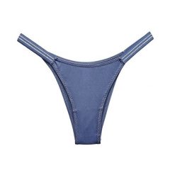 Stringi z elastycznymi paskami pod obcisłe ubrania Saburi. Szare majtki damskie Intica, z materiału. W wyprzedaży za 59.00 zł.
