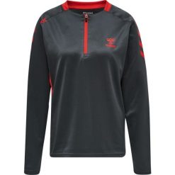 Bluza do piłki ręcznej damska 1/2 zip Hummel hml action. Czerwone bluzy damskie Hummel, na jesień, s, bez wzorów, z polaru, bez ramiączek, bez kaptura. Za 170.00 zł.