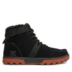 Trzewiki DC Shoes. Czarne botki męskie DC Shoes, bez wzorów, bez obcasa, bez zapięcia. Za 619.99 zł.
