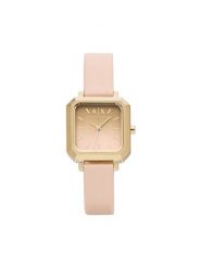 Armani Exchange Zegarek Leila AX5737 Różowy. Czerwone, analogowe zegarki damskie Armani Exchange, ze skóry. Za 679.99 zł.