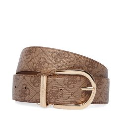 Pasek Guess. Brązowe paski damskie Guess, z aplikacjami. Za 284.99 zł.