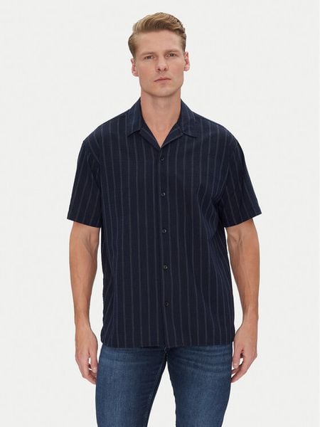 Jack & Jones Koszula Luke 12271099 Granatowy Relaxed Fit. Niebieskie koszule męskie Jack & Jones, m, bez wzorów, z syntetyku, bez kołnierzyka, bez ramiączek. Za 79.99 zł.