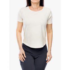 Koszulka bawełniana damska Royal Robbins Basecamp Boxy Tee. Białe koszulki sportowe damskie ROYAL ROBBINS, bez wzorów, z bawełny, bez ramiączek. Za 181.99 zł.