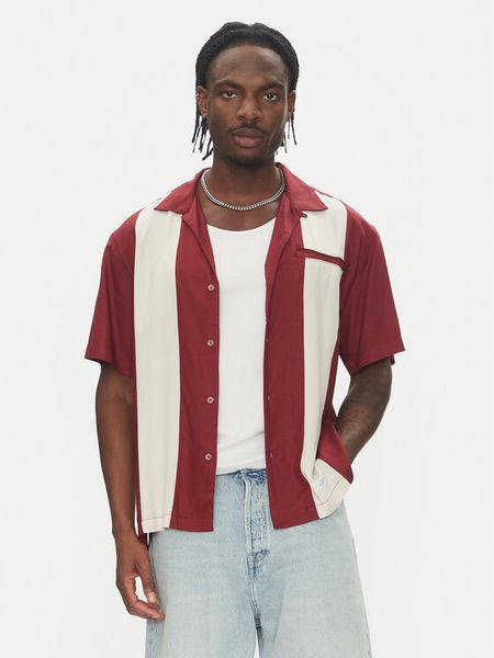 Element Koszula Bowling ELYWT00170 Bordowy Regular Fit. Czerwone koszule męskie Element, m, bez wzorów, z wiskozy, bez kołnierzyka, bez ramiączek. Za 139.99 zł.