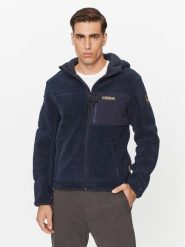 Napapijri Polar Yupik NP0A4GNS Granatowy Regular Fit. Niebieskie bluzy sportowe męskie Napapijri, m, bez wzorów, z polaru, bez kaptura. Za 879.99 zł.