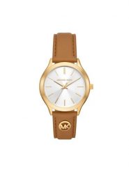 Michael Kors Zegarek Slim Runway MK7465 Złoty. Żółte, analogowe zegarki damskie Michael Kors, złote. Za 669.99 zł.
