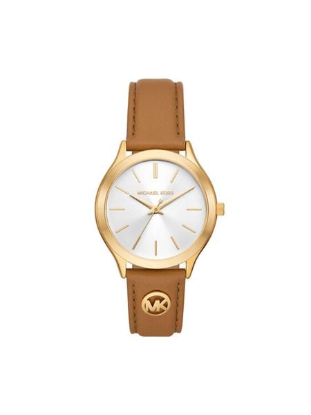 Michael Kors Zegarek Slim Runway MK7465 Złoty. Żółte, analogowe zegarki damskie Michael Kors, złote. Za 669.99 zł.