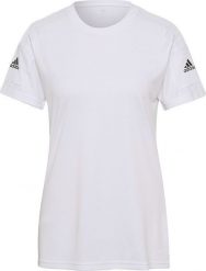 Adidas Koszulka damska adidas Squadra 21 Jersey biała GN5759 XS. Białe bluzki damskie Adidas, xs, bez wzorów, z jersey, bez kołnierzyka, bez ramiączek. Za 73.74 zł.